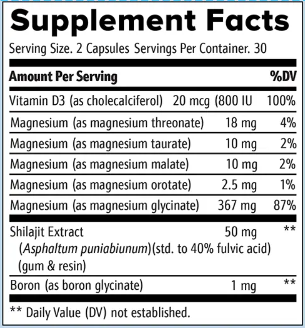 Dr. Love's MagneSleep Supplement Fact
